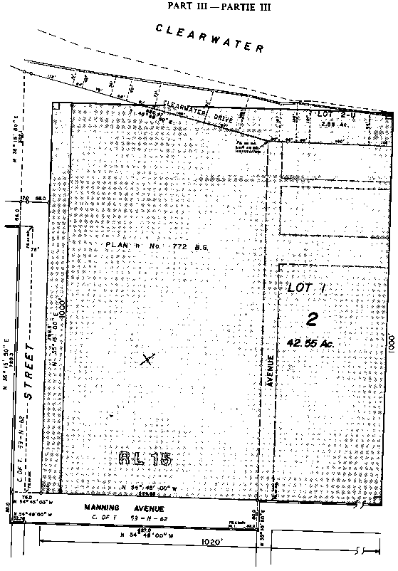 Part III - Map that shows part of Fort McMurray, Alberta, with lot numbers.