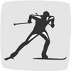 Mark displaying an athlete cross-country skiing