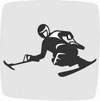 Mark displaying an athlete alpine skiing
