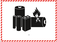 Description of lithium battery mark.