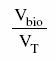 Pour déterminer, à partir du volume des émissions de CO2 produites par tous les combustibles brûlés par le groupe au cours de l’année civile, la fraction attribuable à la combustion de biomasse, on divise Vbio par VT.
